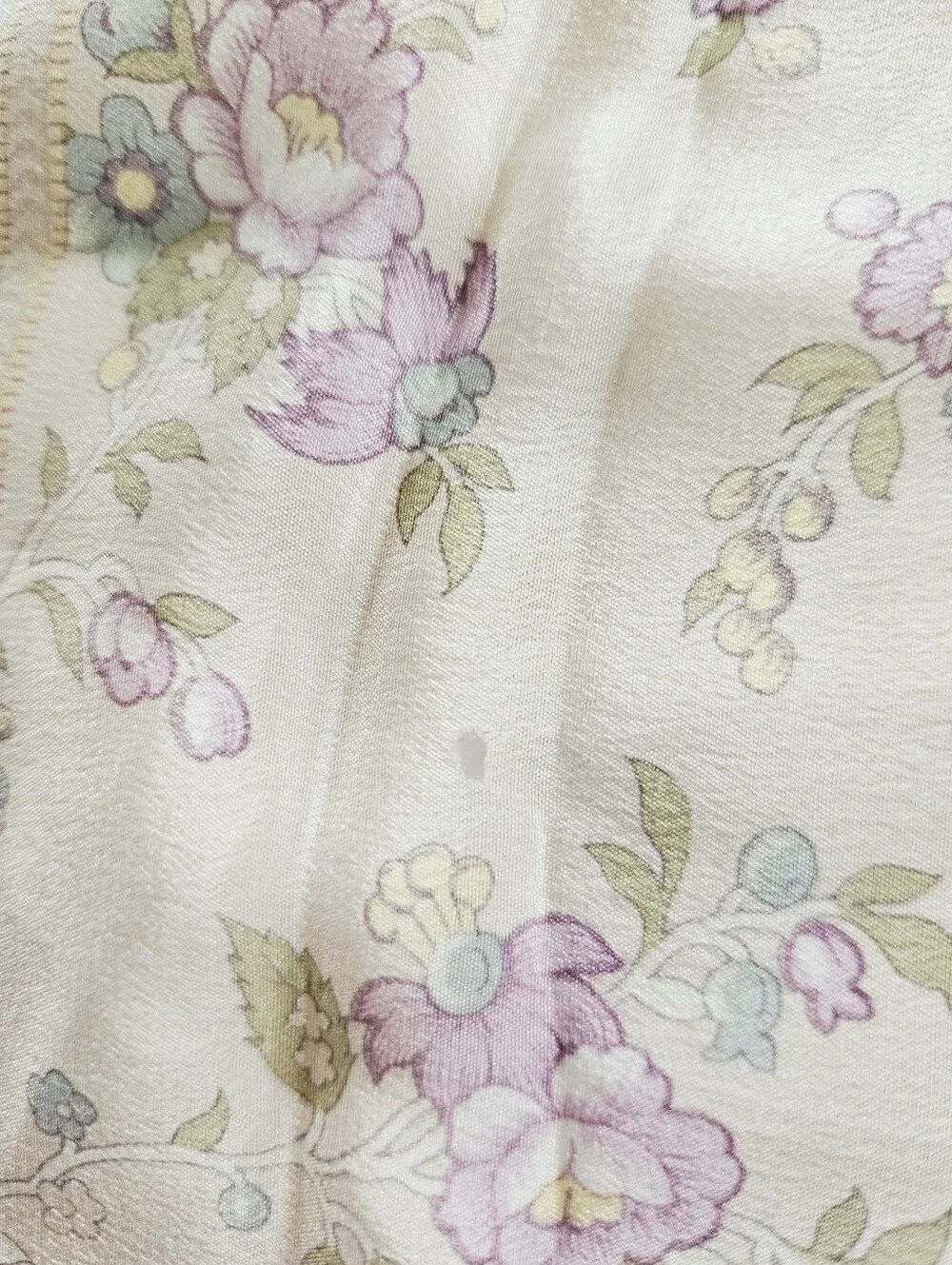 Vintage Liz Claiborne Accessories 100% Silk Chiffon Pastel Floral Large Scarf